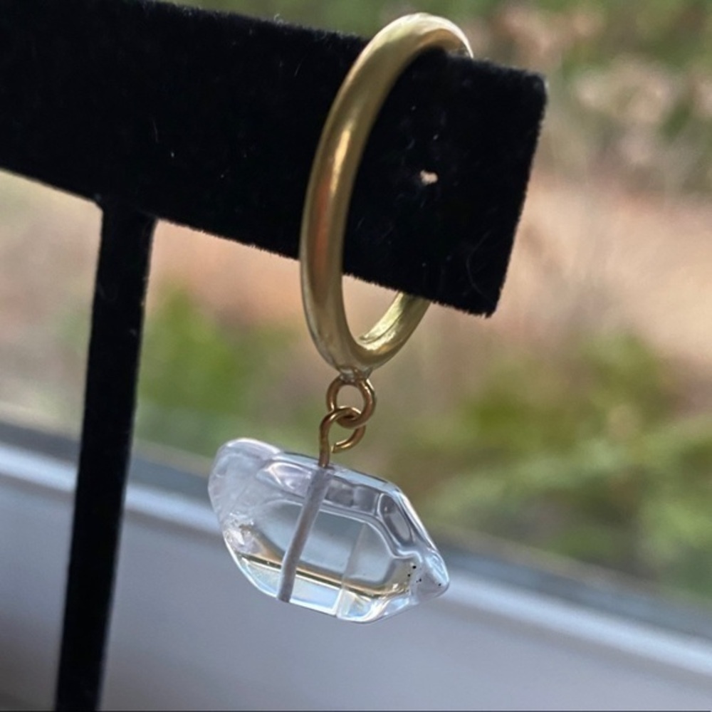 Anthropologie  Lena Benard Gold Quartz  Charm Ring